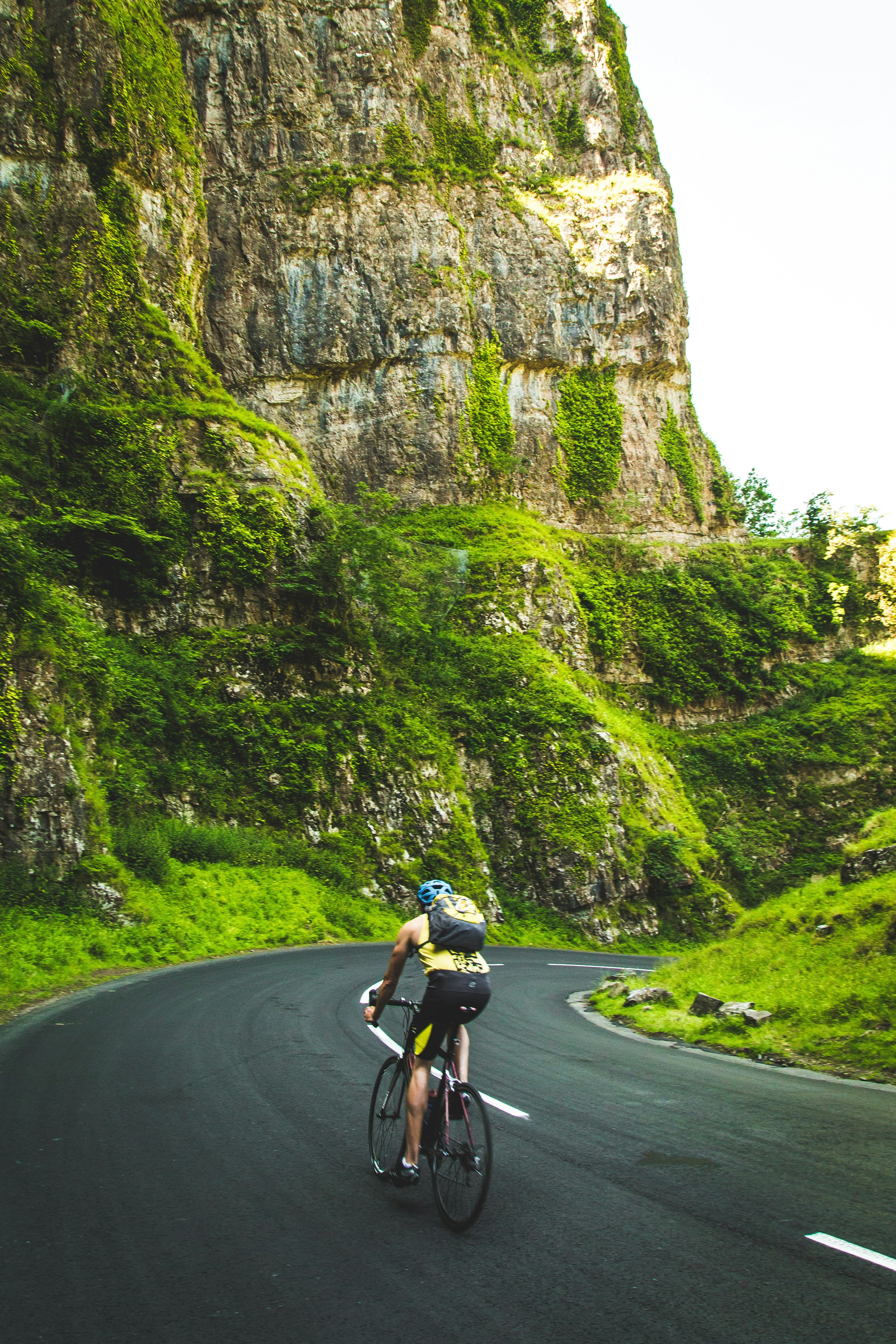 Cyclist on road